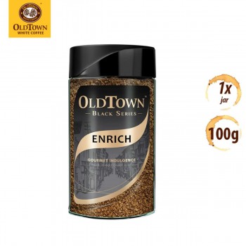 OLDTOWN White Coffee Black Series Enrich Freeze Dried Instant Soluble Coffee (100g x 1 Jar)