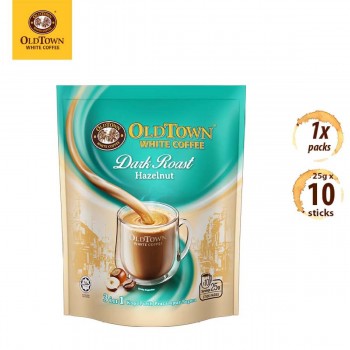 OLDTOWN White Coffee Dark Roast 3-in-1 Hazelnut Instant Premix (10s x 1 Pack)