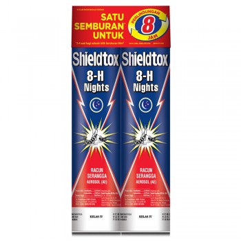 Shieldtox 8-H Nights Aerosol Twin Pack (525ml x 2)