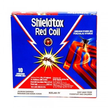 Shieldtox Red Coil Mosquito Coil 10 pieces