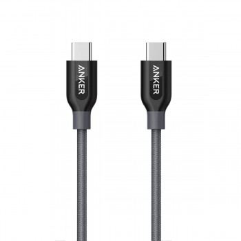 Anker PowerLine+ 3ft USB-C to USB-C 2.0 Cable Gray (0.9m)