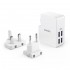 Anker PowerPort 4 Lite 4 Port Wall Charger (UK and EU Plugs) - White