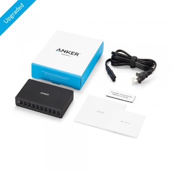 Anker PowerPort 10 60W 10 Port USB Wall Charger - Black