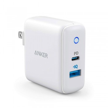 Anker Power Delivery II Port Quick Charge Wall Charger - 33W, 2 x USB-C Ports, White