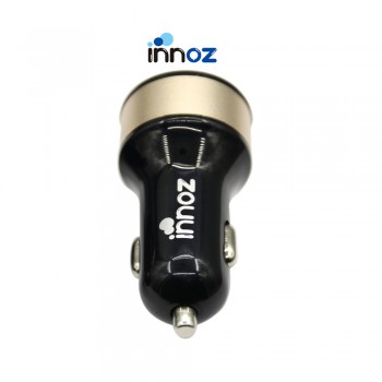 Innoz InnoXQ2 2 Port QC3.0 Smart Car Charger - Black + Gold