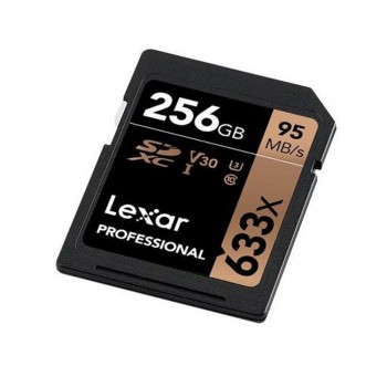 Lexar 633X SDXC 256GB U3 V30 (up to 95MB/s read, Write 45MB/s)