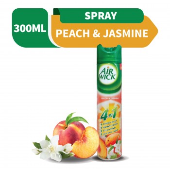 Air Wick 4 in 1 Air Freshener Aerosol Peach Jasmine 300ml