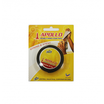 APOLLO Double Sided PE General Purpose Foam Black - 12mm x 1m