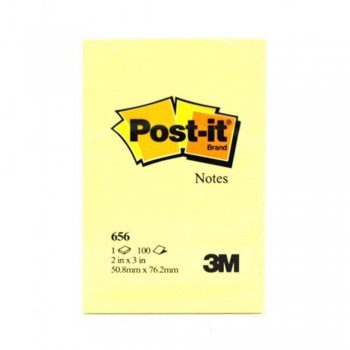 3M Post-it® Notes 656 - 2in x 3in, 100 sheets - Canary Yellow