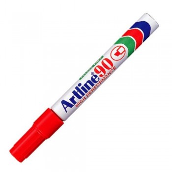 Artline 90 Permanent Marker - EK-90 Refillable 2-5mm Red EK-90-R