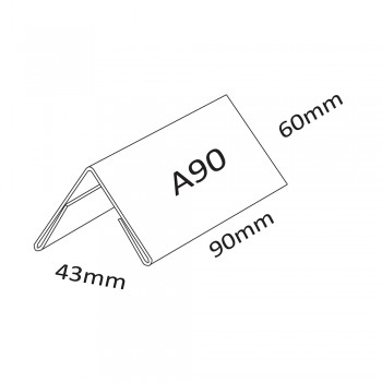 Acrylic A90 Card Stand - 90mm (W) x 55mm (H)