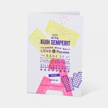 Letterpress Card - Kuih Semperit - Hari Raya Aidilfitri