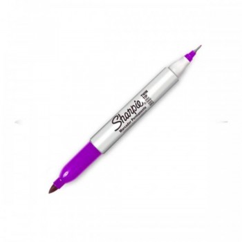 Sharpie Twin Tip Permanent Marker - Purple (Item No: A12-19 TT PUR) A1R3B27