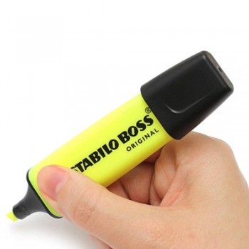 STABILO Boss Original Highlighter Pen - 70/24 YELLOW (Item No: A14-01 SSBOSSYL) A1R3B59
