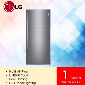 LG GN-C602HLCC IEC Gross Platinum Silver Top Freezer with Inverter Linear Compressor & DoorCooling+ (516L)